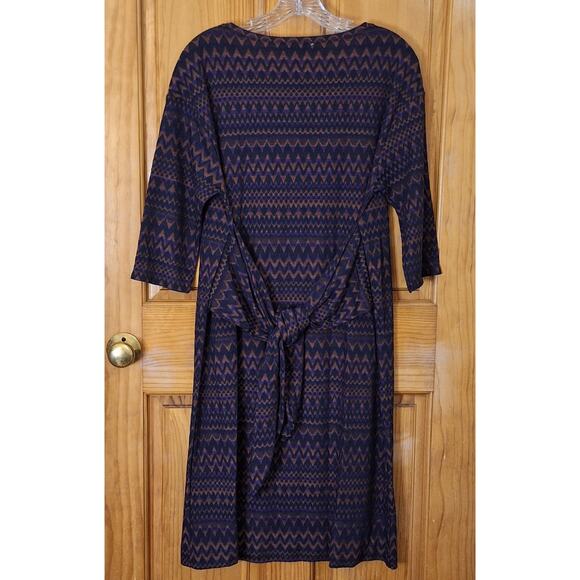 Zara Trafaluc Sweater Dress Women's Small Geometric Santa Fe Southwestern Boho - Picture 3 of 5